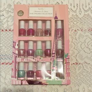 Nicole Miller Colors Shimmer & Shine Nail Polish Set - Pink, Purple, Green
